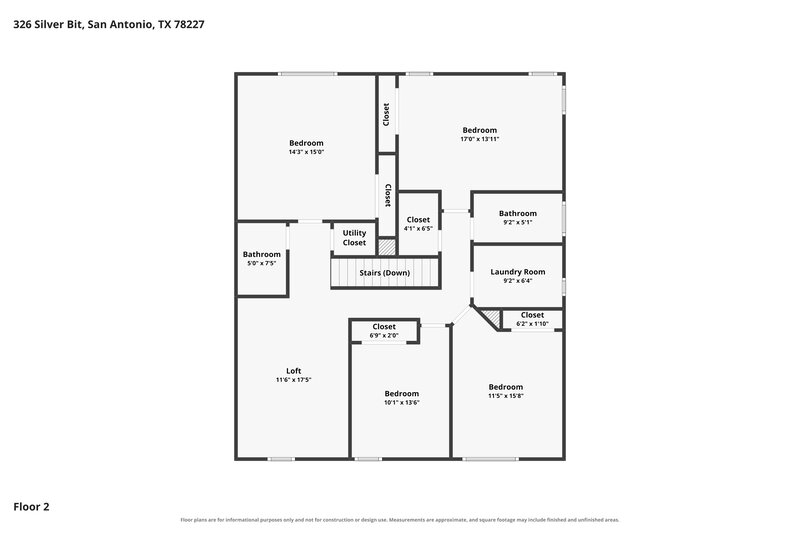 1,820/Mo, 326 Silver Bit San Antonio, TX 78227 Floor Plan View 2