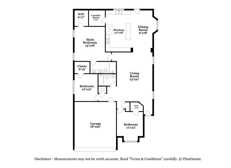 1,875/Mo, 8634 Laguna Rio San Antonio, TX 78251 Floor Plan View