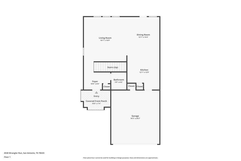1,440/Mo, 4530 Wrangler Run San Antonio, TX 78223 Floor Plan View