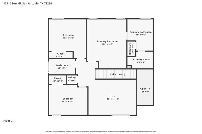 2,045/Mo, 10310 Sun Ml San Antonio, TX 78254 Floor Plan View 2