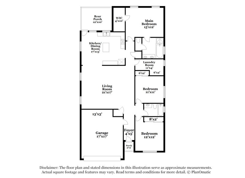 1,590/Mo, 12123 Patton Point San Antonio, TX 78254 Floor Plan View