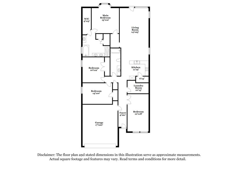 1,860/Mo, 13338 Badlands Bnd Saint Hedwig, TX 78152 Floor Plan View
