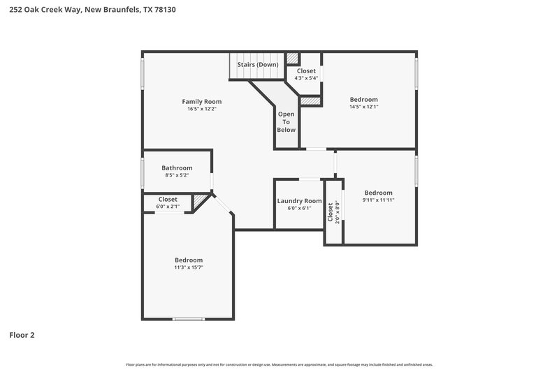 1,970/Mo, 252 Oak Creek Way New Braunfels, TX 78130 Floor Plan View 2