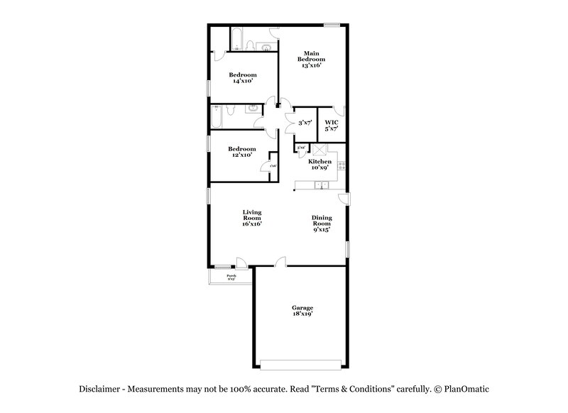 1,620/Mo, 13115 Ashworth Blvd San Antonio, TX 78221 Floor Plan View