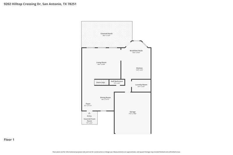2,035/Mo, 9202 Hilltop Crossing Dr San Antonio, TX 78251 Floorplan View