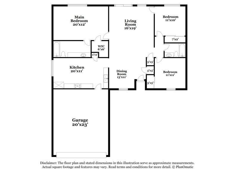 1,640/Mo, 10614 Cherry Laurel San Antonio, TX 78245 Floor Plan View