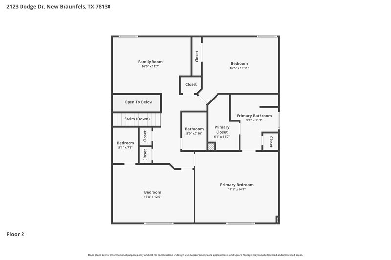 1,815/Mo, 2123 Dodge Dr New Braunfels, TX 78130 Floor Plan View 2