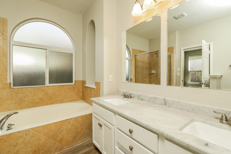 2,460/Mo, 9419 Palomino Path San Antonio, TX 78254 Main Bathroom View 2