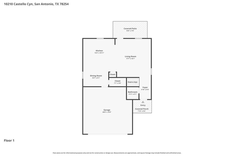 1,675/Mo, 10210 Castello Cyn San Antonio, TX 78254 Floor Plan View