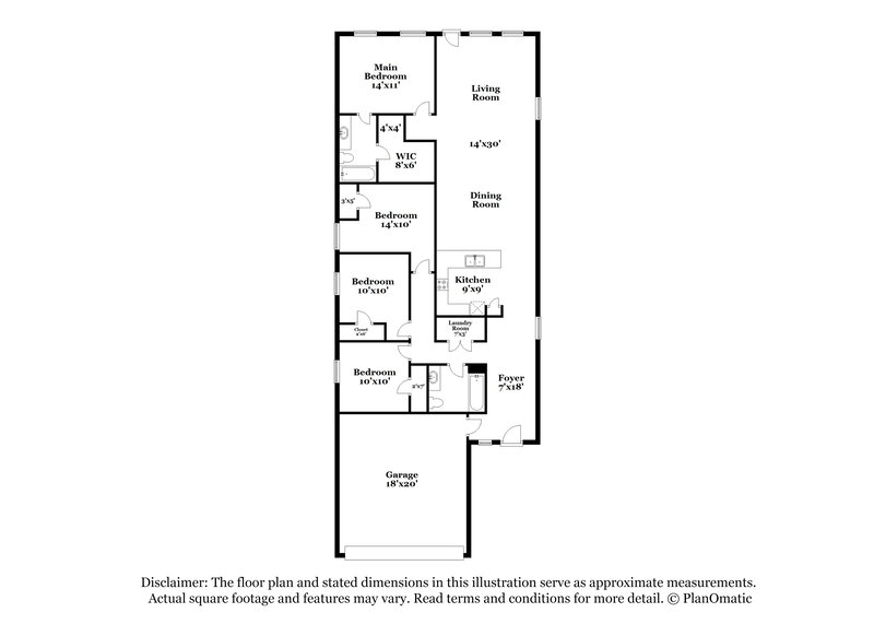 1,730/Mo, 10714 Giacconi Dr Converse, TX 78109 Floorplan View
