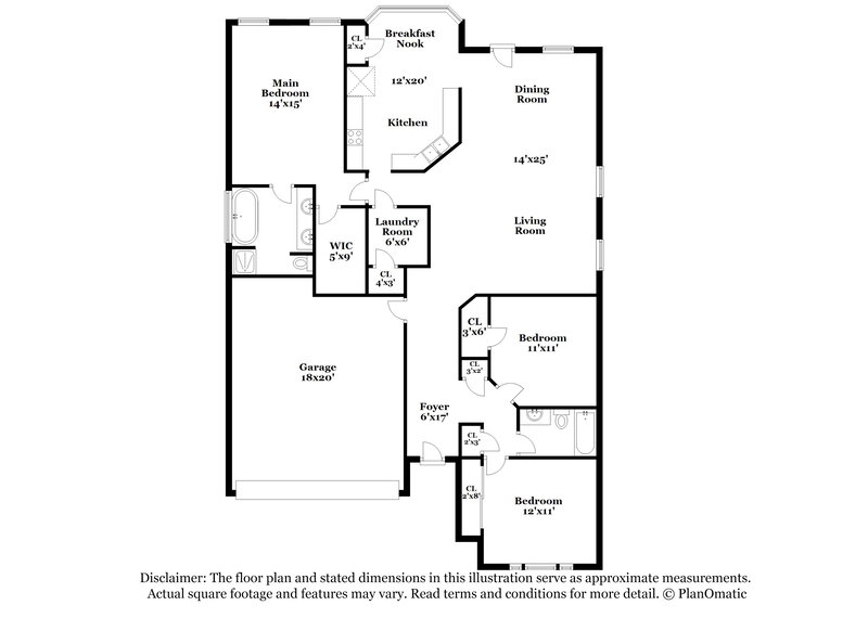 1,990/Mo, 3709 Whisper Trce Schertz, TX 78108 Floorplan View