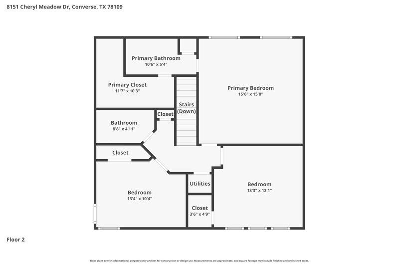 1,525/Mo, 8151 Cheryl Meadow Dr Converse, TX 78109 Floorplan View 2