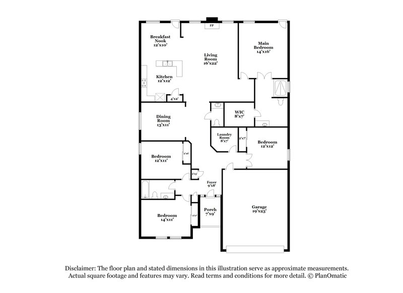 1,835/Mo, 5722 Sugarberry San Antonio, TX 78253 Floorplan View