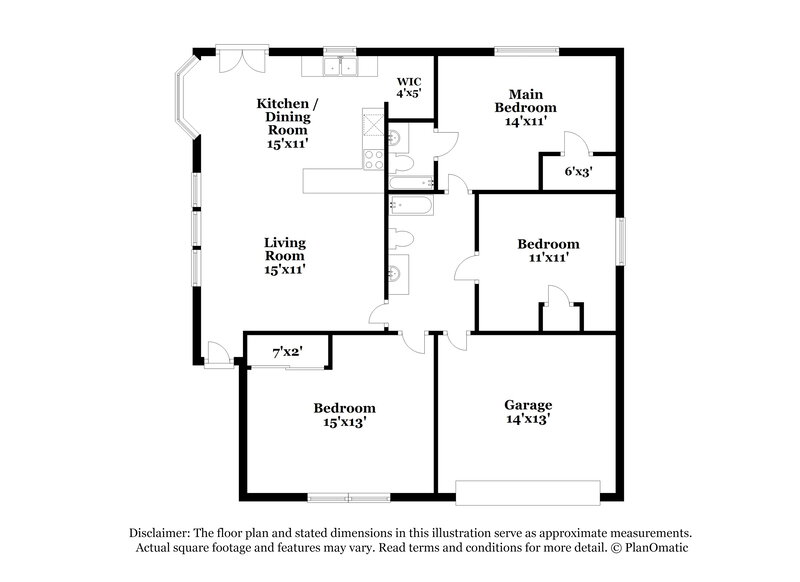 1,570/Mo, 8115 Maple Meadow Dr Converse, TX 78109 Floor Plan View