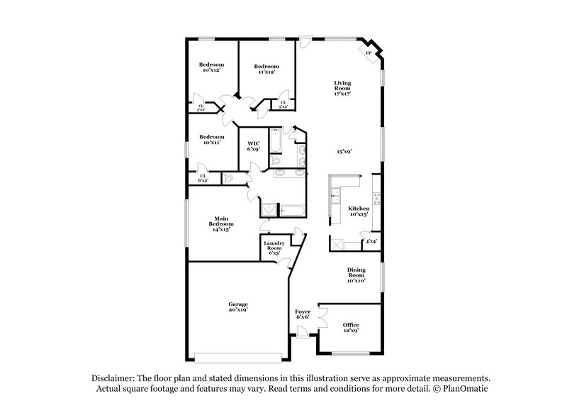2,170/Mo, 4823 James Gaines San Antonio, TX 78253 Floor Plan View