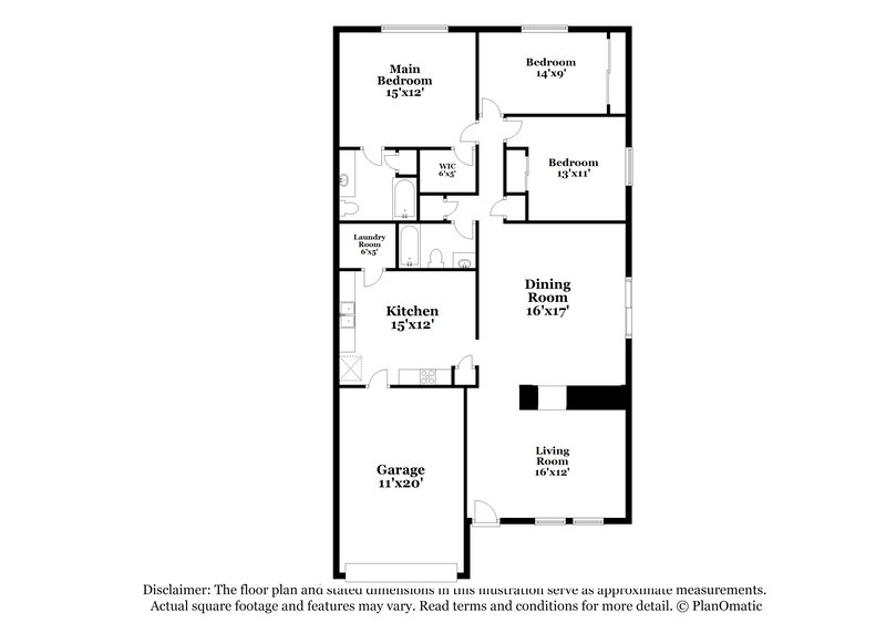 1,675/Mo, 9963 Sunview Pass San Antonio, TX 78245 Floor Plan View