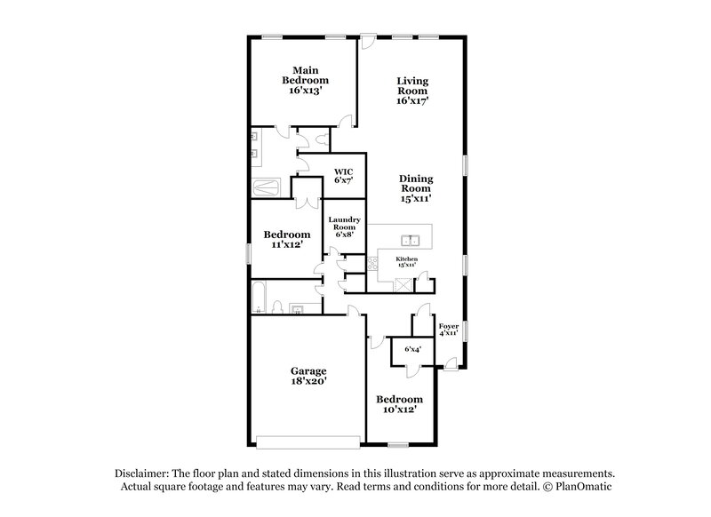 2,135/Mo, 2028 Atticus Dr San Antonio, TX 78245 Floor Plan View