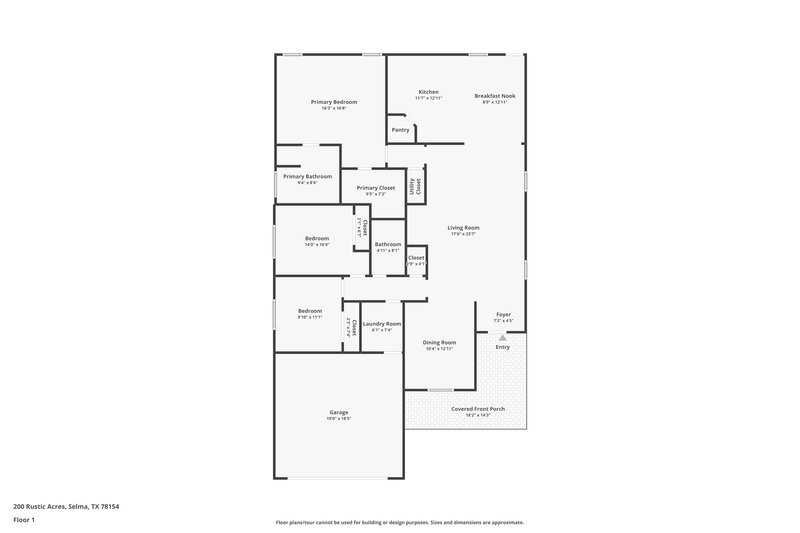 1,645/Mo, 200 Rustic Acres Schertz, TX 78154 Floor Plan View