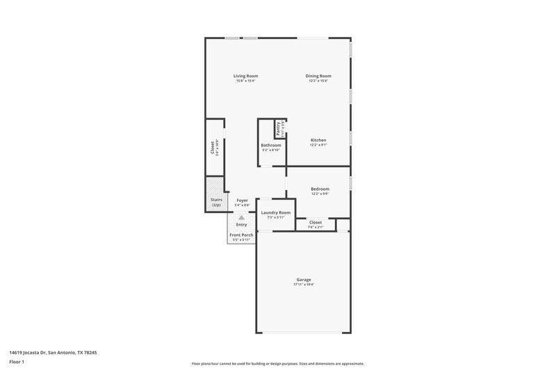 1,865/Mo, 14619 Jocasta Dr San Antonio, TX 78245 Floor Plan View