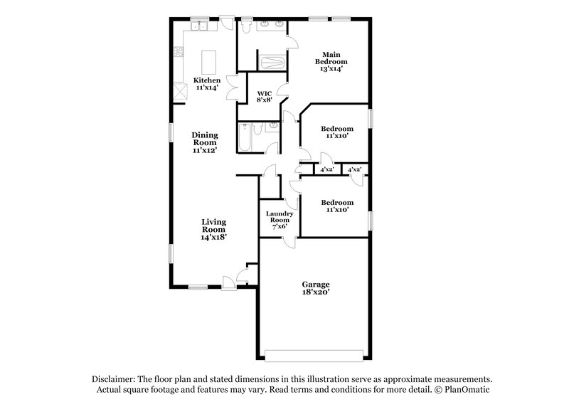 1,745/Mo, 10907 Bosal Trl San Antonio, TX 78245 Floor Plan View
