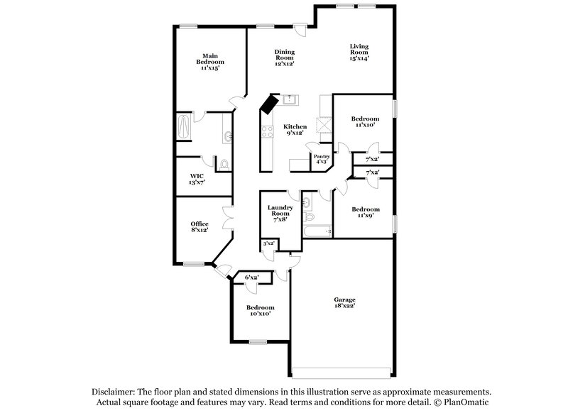 1,890/Mo, 1037 Sandwell Ct Seguin, TX 78155 Floor Plan View