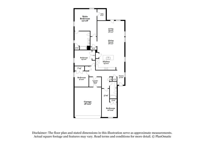 1,815/Mo, 1319 Blue Jay Ct San Antonio, TX 78245 Floor Plan View