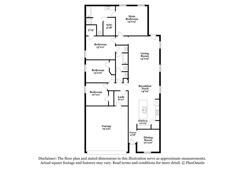 1,680/Mo, 7147 Quarter Moon Converse, TX 78109 Floorplan View