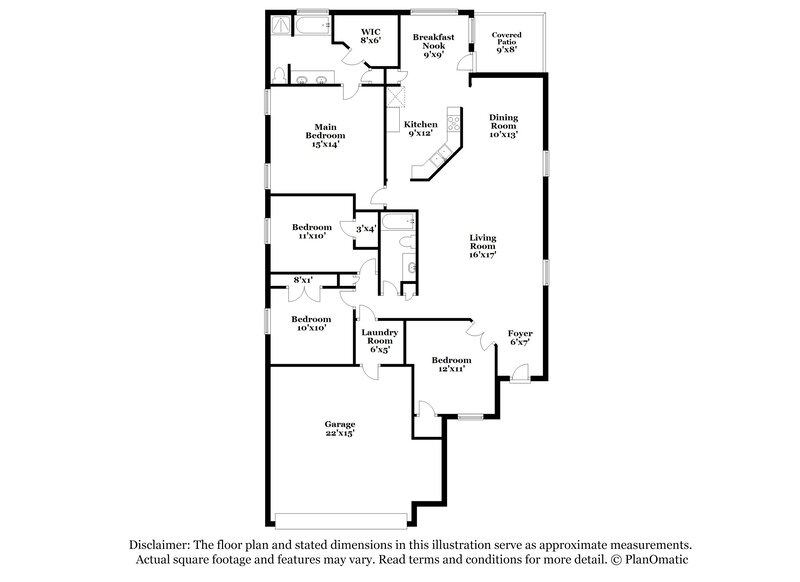 2,025/Mo, 10607 Bayhill Den San Antonio, TX 78245 Floor Plan View