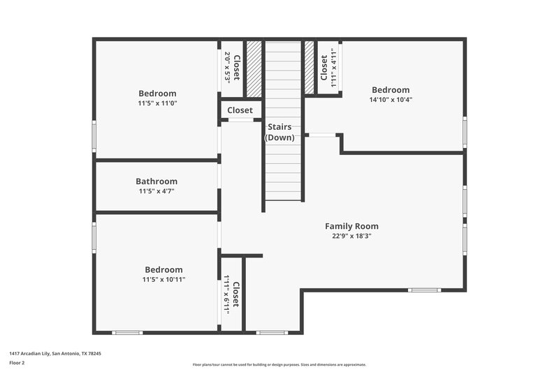 1,870/Mo, 1417 Arcadian Lily San Antonio, TX 78245 Floor Plan View 2