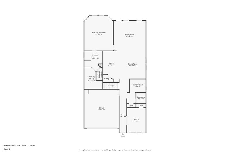 2,450/Mo, 308 Goodfella Ave Cibolo, TX 78108 Floor Plan View