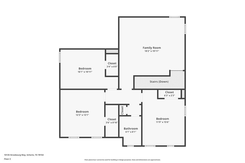 2,420/Mo, 10135 Strasbourg Way Schertz, TX 78154 Floor Plan View 2
