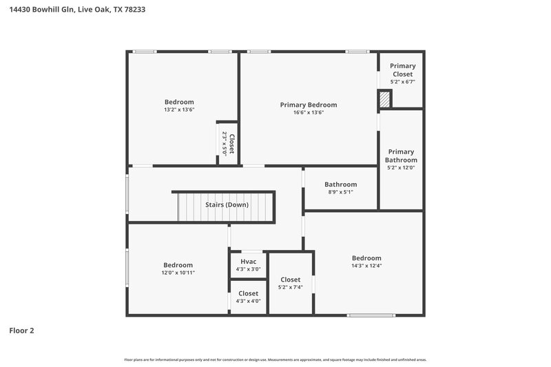 1,730/Mo, 14430 Bowhill Gln Live Oak, TX 78233 Floor Plan View