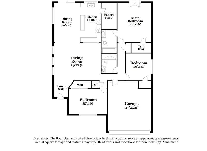 1,820/Mo, 1507 Perryton San Antonio, TX 78251 Floor Plan View
