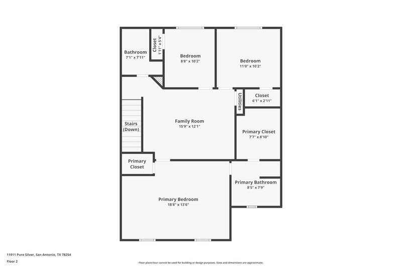 1,445/Mo, 11911 Pure Silver San Antonio, TX 78254 Floor Plan View 2