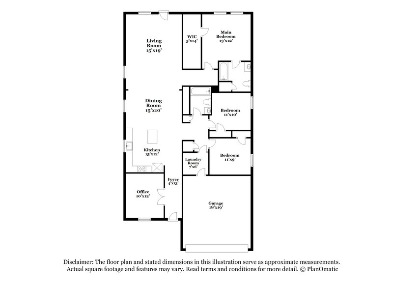 1,595/Mo, 8963 Oakwood Park San Antonio, TX 78254 Floor Plan View