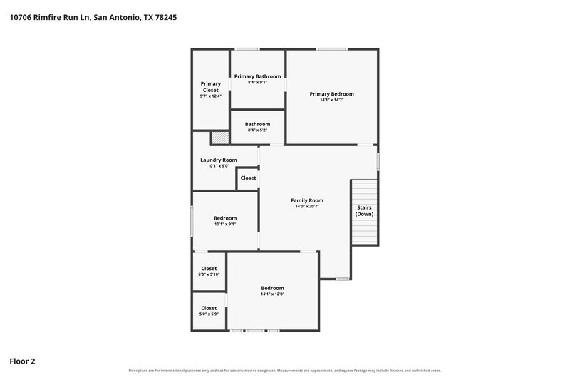 2,025/Mo, 10706 Rimfire Run Ln San Antonio, TX 78245 Floor Plan View