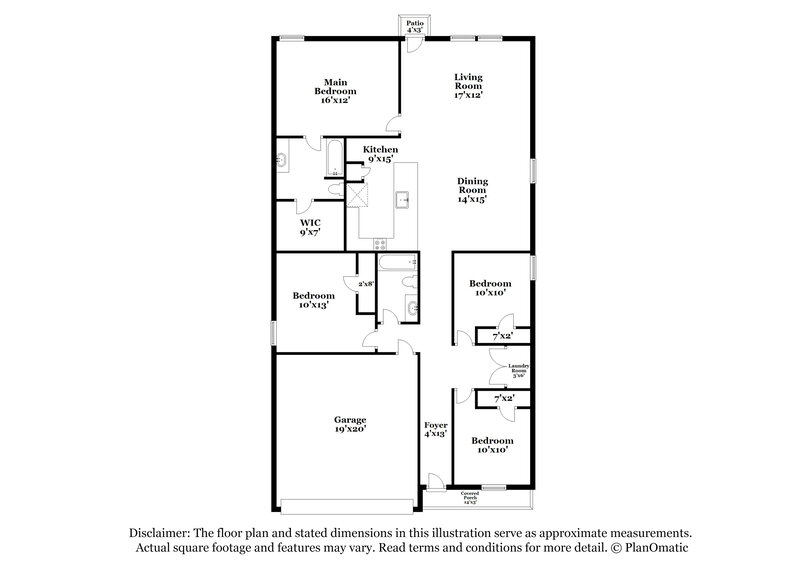 1,985/Mo, 9427 Strand Ct San Antonio, TX 78245 Floor Plan View