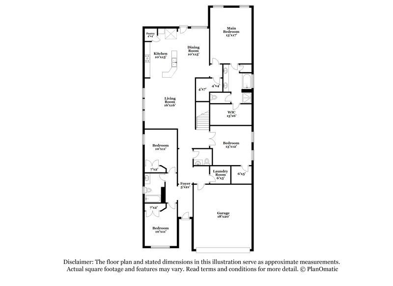 2,200/Mo, 9603 Bricewood Oak San Antonio, TX 78254 Floorplan View