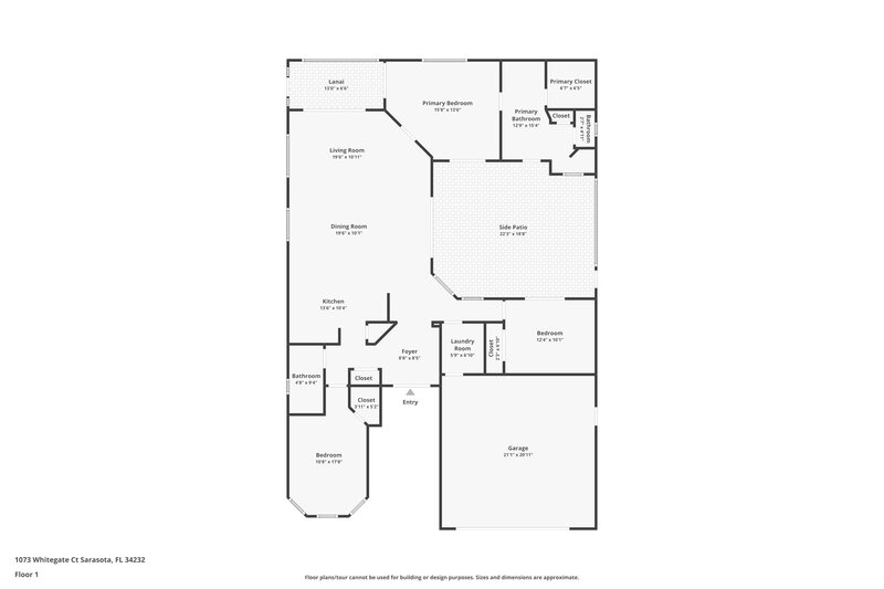 2,470/Mo, 1073 Whitegate Ct Sarasota, FL 34232 Floorplan View