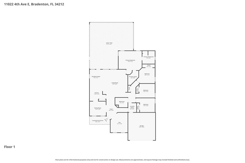 2,760/Mo, 11022 4th Ave E Bradenton, FL 34212 Floor Plan View