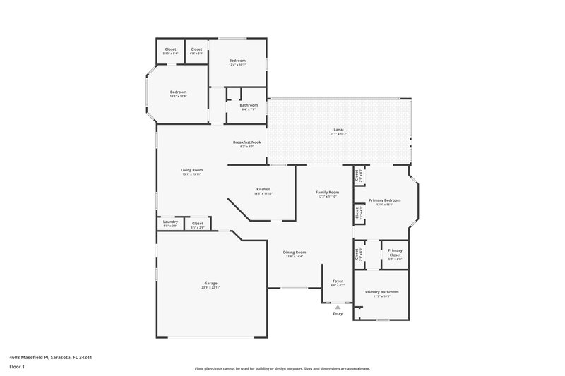 2,770/Mo, 4608 Masefield Pl Sarasota, FL 34241 Floor Plan View