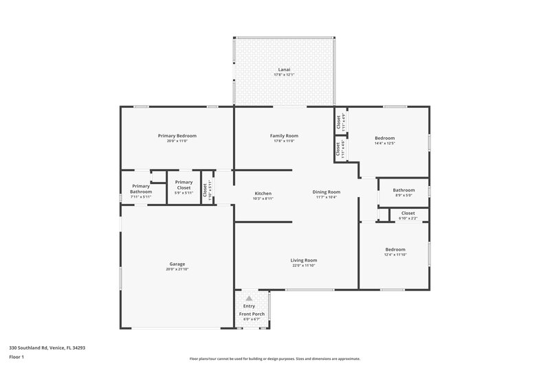 1,785/Mo, 330 Southland Rd Venice, FL 34293 Floor Plan View