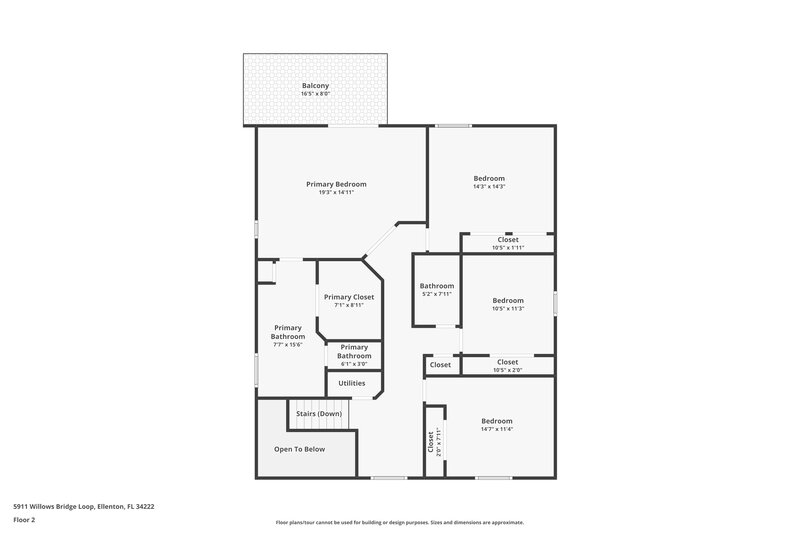 2,465/Mo, 5911 Willows Bridge Loop Ellenton, FL 34222 Floor Plan View 2