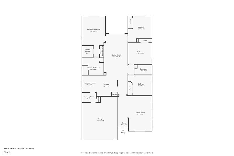 2,305/Mo, 12414 24th St E Parrish, FL 34219 Floor Plan View