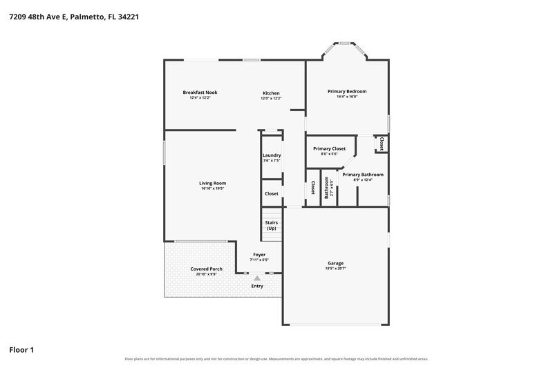 2,915/Mo, 7209 48th Ave E Palmetto, FL 34221 Floor Plan View
