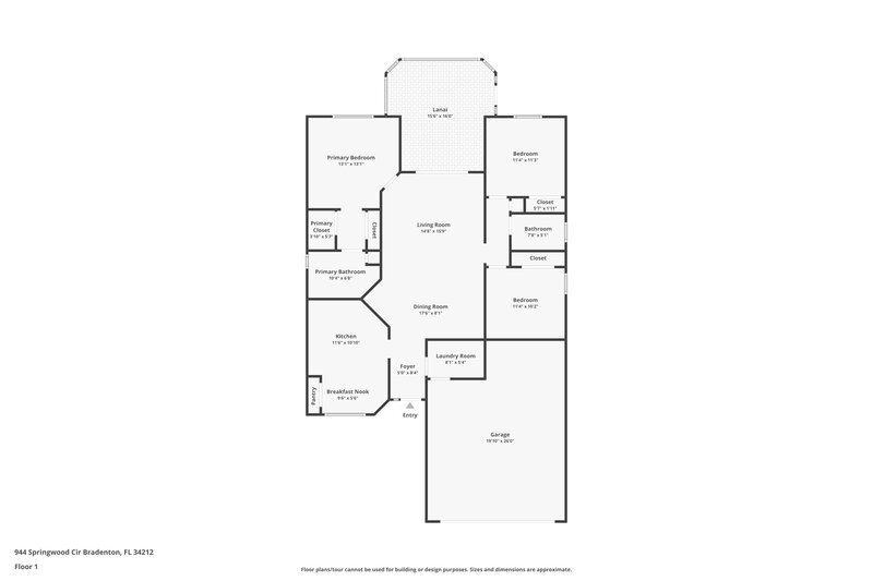 2,565/Mo, 944 Springwood Cir Bradenton, FL 34212 Floor Plan View