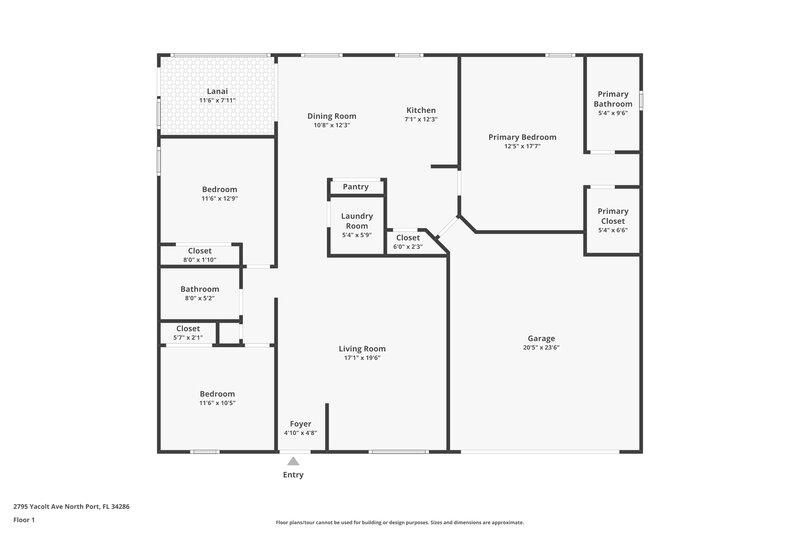 2,450/Mo, 2795 Yacolt Ave North Port, FL 34286 Floor Plan View
