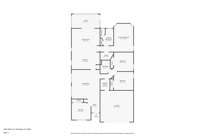 2,280/Mo, 3324 70th Ct E Palmetto, FL 34221 Floor Plan View