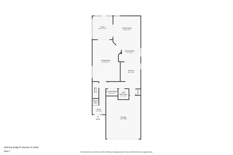 2,050/Mo, 4163 Day Bridge Pl Ellenton, FL 34222 Floor Plan View