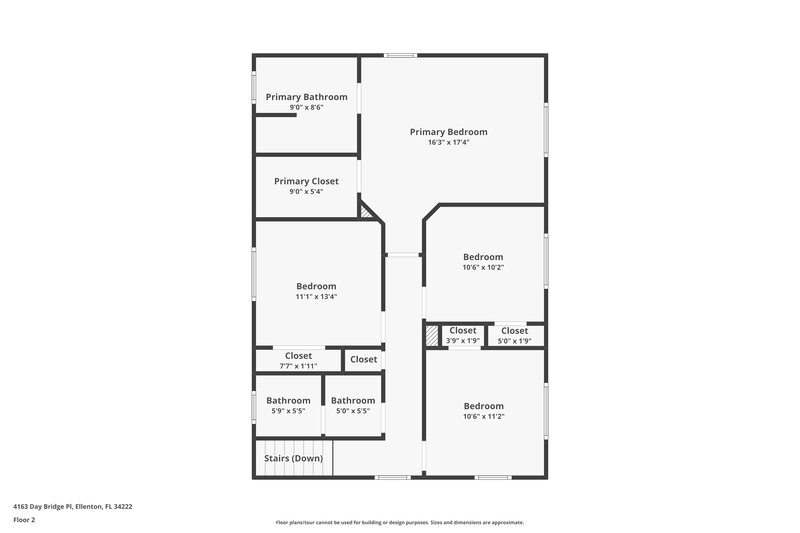 2,050/Mo, 4163 Day Bridge Pl Ellenton, FL 34222 Floor Plan View 2